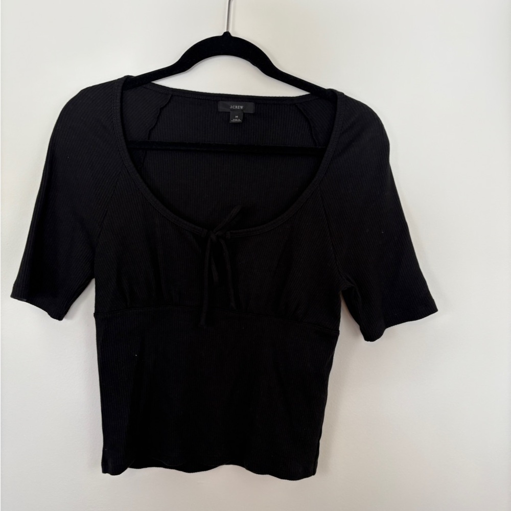 J. Crew Black Ribbed Women's Blouse